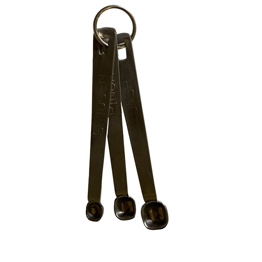 Measuring Spoons Smidgen Dash Pinch Used Stainless Steel